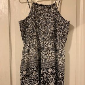 Black and White Floral Romper.